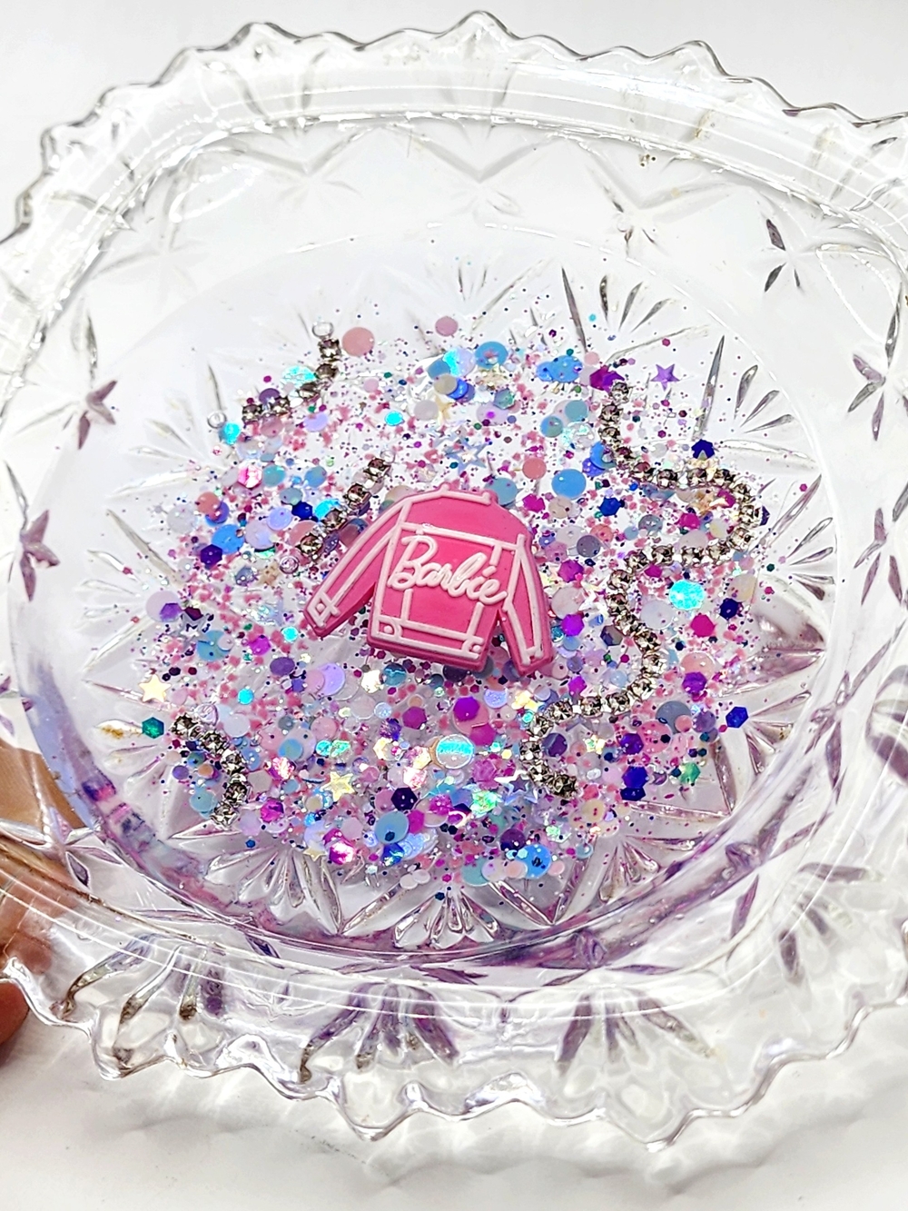 Barbie Pink Purple Holographic Glitter Ashtray